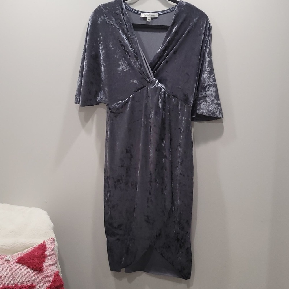 The Vanity Room Velvet Wrap Dress - Picture 3 of 7